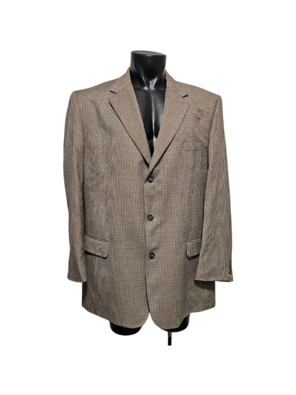 Bolzano Uomo Collezione Blazer 46L Brown Multicolor Hickory Stripe Sport Coat